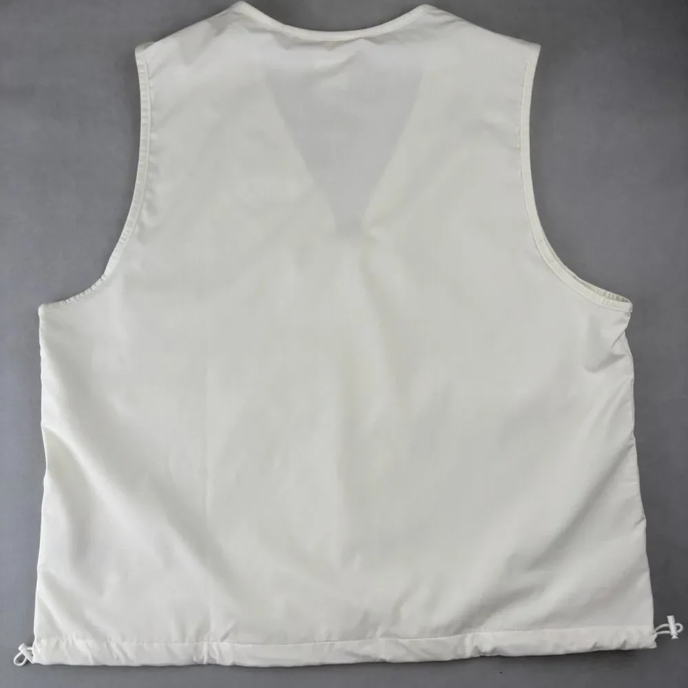 Adidas Woven Vest Men L Sportswear Full Zip Utility Mesh Camp Pockets JN8700 NWT